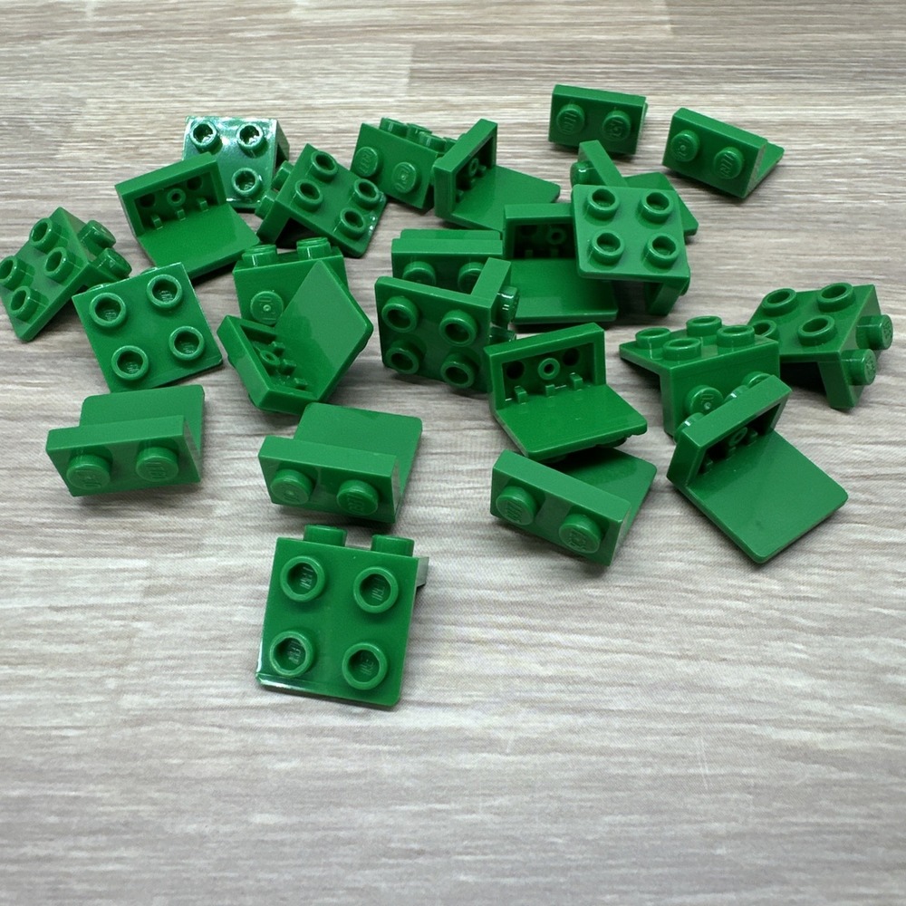 LEGO Parts - Green Bracket 1 x 2 - 2 x 2 - No 44728 - QTY 24